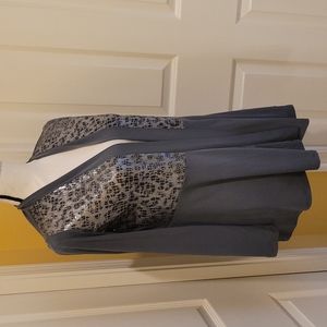 SUSAN GRAVER GREY SHIMMERY COVER UP,  SIZE XXS, NEW WITHOUT TAG